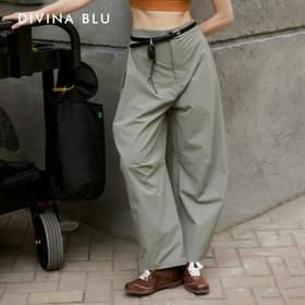 DIVINA BLU 马赛系列 迪唯纳褶裥弯刀长裤S144（售后说明：收货15天内支持调换货）