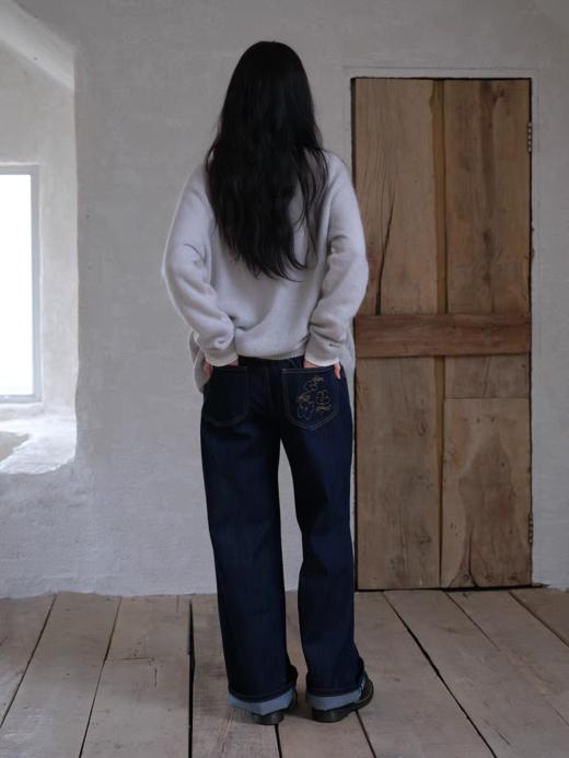 步履不停/6A42119C/植物袋花赤耳牛仔裤 商品图3