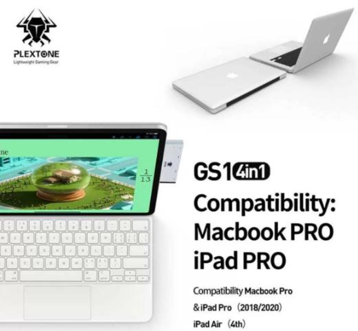 台系PLextone浦记 4合一 C口拓展坞 USB3.0/TypeC/HDMI/AUX输出  windows/Mac兼容 商品图2