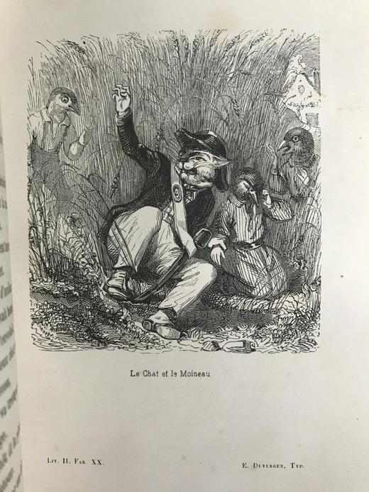 【法语】1846年 弗洛里安寓言 20幅趣味版画插图 漆布精装32开 商品图8