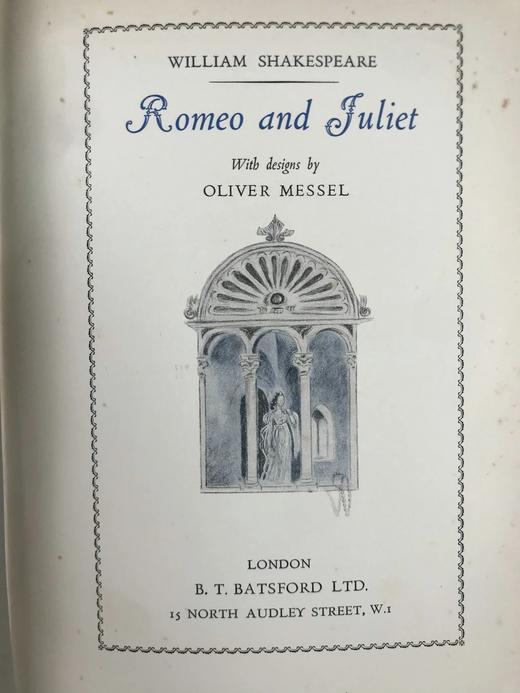 插图家签名本！1936年 莎士比亚《罗密欧与朱丽叶》 奥利弗·梅塞尔彩色手工贴图 精装大16开 商品图4
