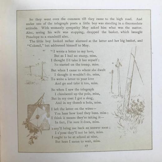 1884年 韦瑟利《两个孩子》 爱德华兹精美彩色插图 布脊精装36开 商品图13