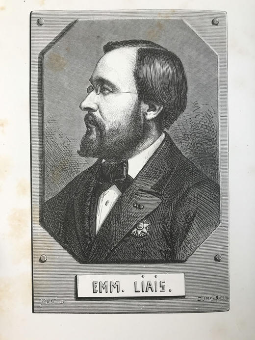 【法语】约19世纪后期 热带地区天文及自然科学研究 40幅版画插图  部分为彩色 真皮精装16开 商品图2