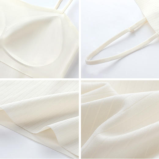 C2-【免穿文胸 罩杯一体】无痕美背背心女内搭外穿修身显瘦打底吊带  悦雅风清+春冉茜茜 商品图7