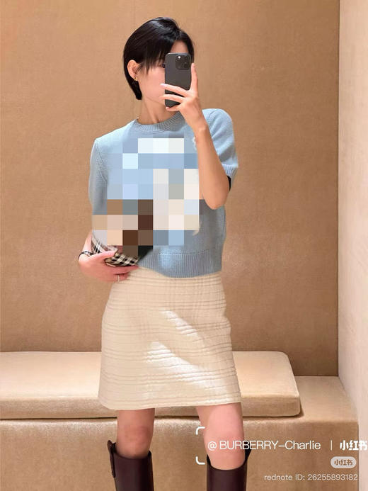 初九上新 马年穿战马 26ssBBR战马徽标 羊绒短袖套头衫 我穿XL 商品图3