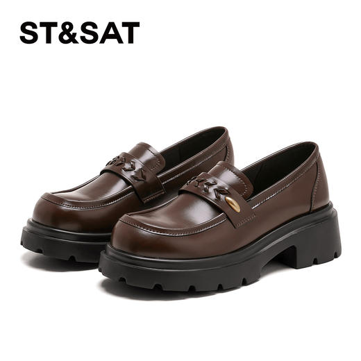 星期六26春新款时尚编织厚底乐福SSE1112C0Q 商品图9