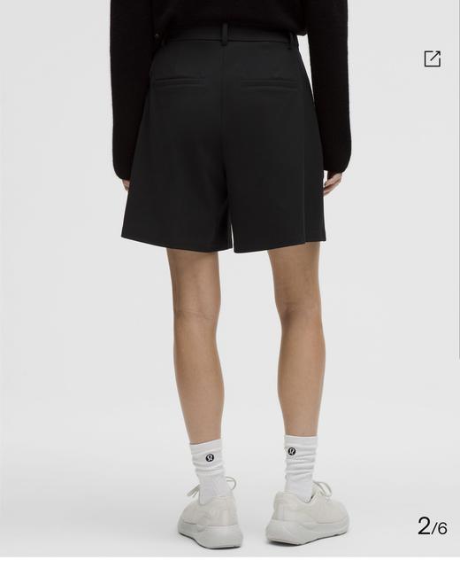 LULU 春夏女士褶皱西裤款高腰中裤短裤五分裤 Z-15829 商品图5