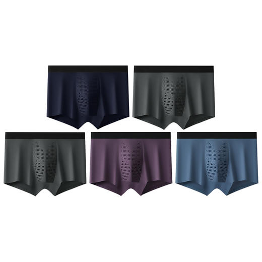 爱帝男士内裤5条装棉氨撞色平角裤 商品图6