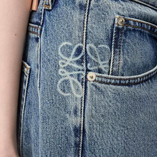 杨幂同款爆款LOEWE弯刀牛仔裤 商品图14