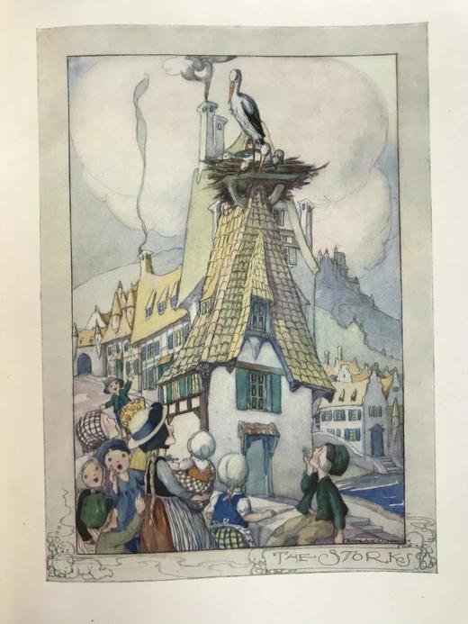 约1920年代 安徒生童话 安妮·安德森8幅彩色手工贴图与大量黑白插图 布面精装16开 商品图6
