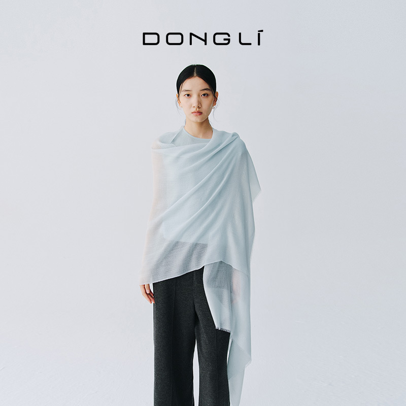 东黎 • 山羊绒柔软保暖四季通用精纺披肩190CM*70CM  6013