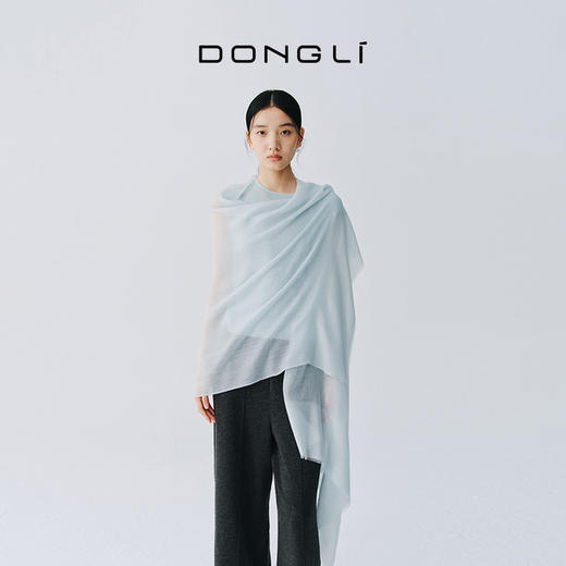 东黎 • 山羊绒柔软保暖四季通用精纺披肩190CM*70CM  6013 商品图0