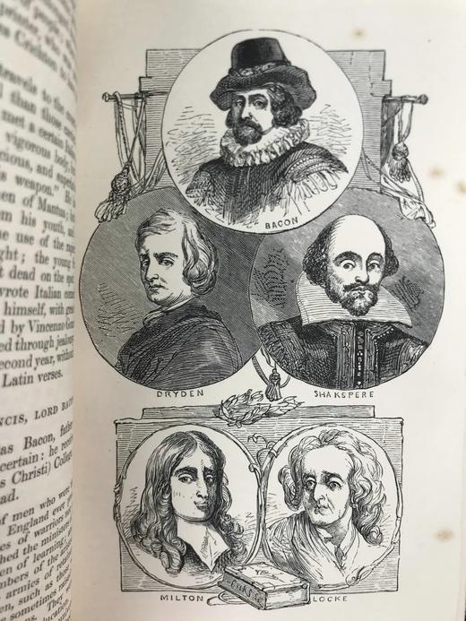 约19世纪后期 英国名人的学生时代 16幅插图 全真皮精装64开 商品图8