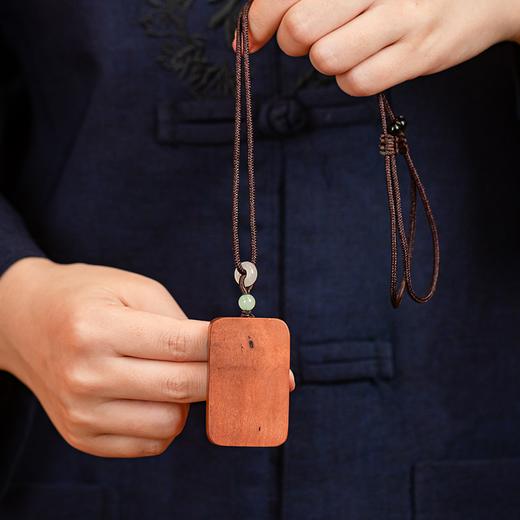 天然雷击枣木圆角无事牌正能量吊坠 商品图3