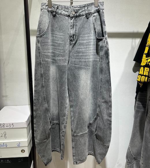 NC个性设计褶皱牛仔弯刀裤60114春季096011302145 商品图0