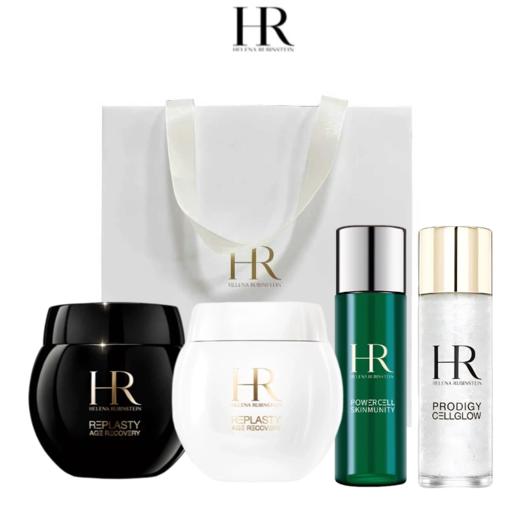 【领券到手价268元‘送礼袋】 HR赫莲娜护肤大中样四件套（黑绷带面霜10ml+白绷带10ml+小露珠30ml+新肌水30ml ）香港直邮 商品图0