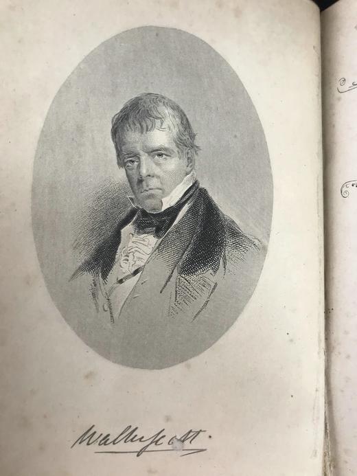 约19世纪后期 司各特诗集 配骑士群像版画插图 漆布精装64开 商品图2