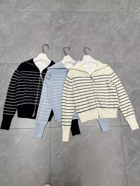 【门店同款】ENJOY春季“柔权主义”麻花翻领针织开衫 169244959