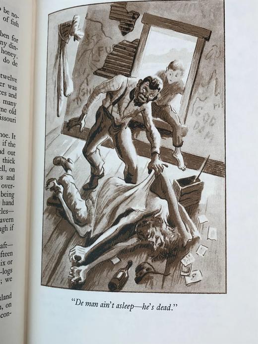 马克・吐温《哈克贝利・费恩历险记》 配多幅精美彩色插图 豪华皮装 商品图13