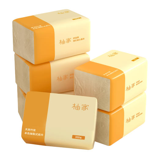 【竹浆本色】柚家 本色抽纸（家庭装） 30包/箱 柔韧厚实湿水不易破 商品图6