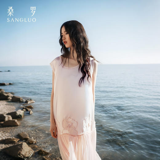 诗意东方』桑罗23姆米重磅连衣裙桑蚕丝女家居服2026新款 商品图2