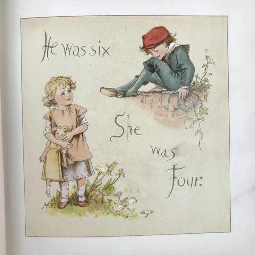 1884年 韦瑟利《两个孩子》 爱德华兹精美彩色插图 布脊精装36开 商品图4