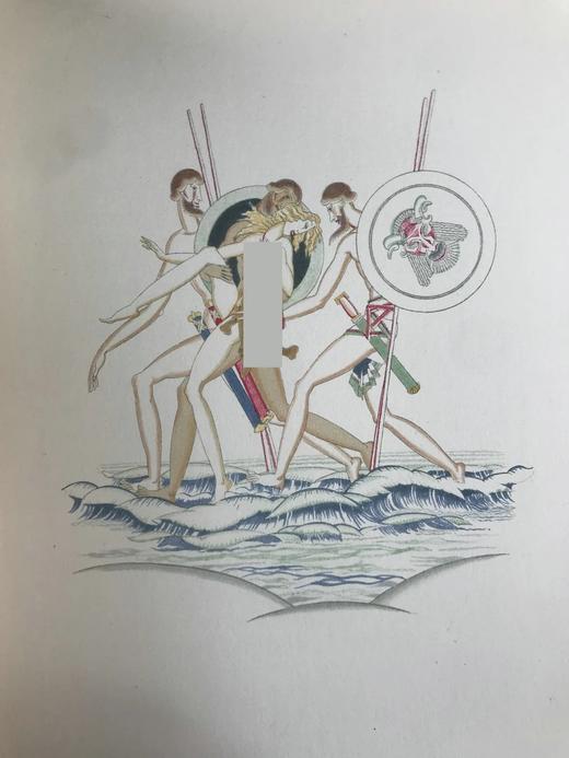 限量编号版含藏书票！1926年 隆古斯《达佛涅斯和克洛伊》 约翰·奥斯汀16幅插图 漆布精装16开 商品图8