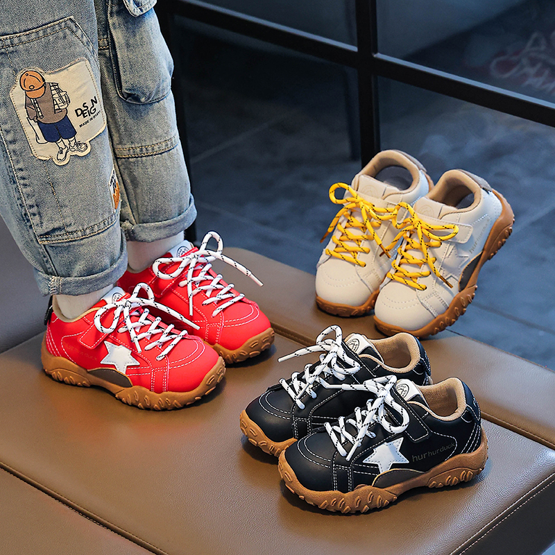 【舒服到不想脱‼️79.9/2双】儿童板鞋德训鞋2026春季新款女童星星鞋时尚百搭男童休闲鞋防滑运动鞋子聚