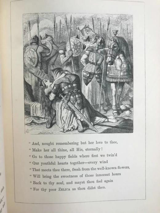 1868年 托马斯·摩尔《拉拉·露哈》 约翰·坦尼尔69幅插图 漆布精装18开 商品图12