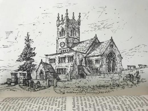 约1871年 约瑟夫·布拉德伯里《萨德尔沃思随笔》 4幅手绘速写插图 漆布精装32开 商品图5