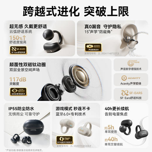 Sanag塞那新概念无线夹耳蓝牙耳机Z50Ultra 商品图4