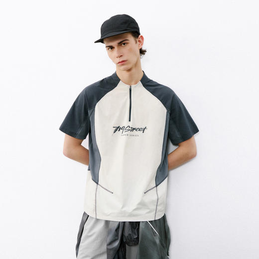 714street7A抗菌速干骑行服凉感防晒运动短袖 2026夏季宽松T恤男 商品图1