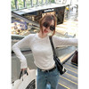 <曾小咸推荐>韩系蝴蝶结修身长袖t恤上衣 商品缩略图1