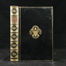 1883年 罗伯特·骚塞《纳尔逊传》 12幅插图 真皮精装大32开