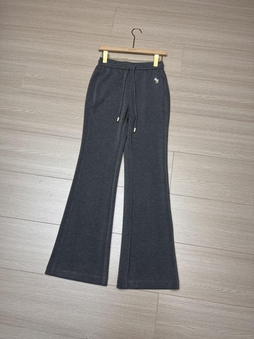 小拉夫重磅刺绣小马抽绳，松紧腰微喇叭女神裤 商品图5