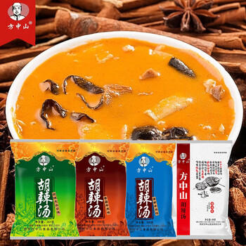 方中山胡辣汤料河南特产速食汤早餐方便食品新4包组合装1161克 /粮油调味 /方便食品 /速食汤 商品图8
