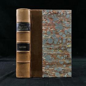 1853年 海洋植物学家：英国海藻研究入门 7页版画插图 真皮精装36开