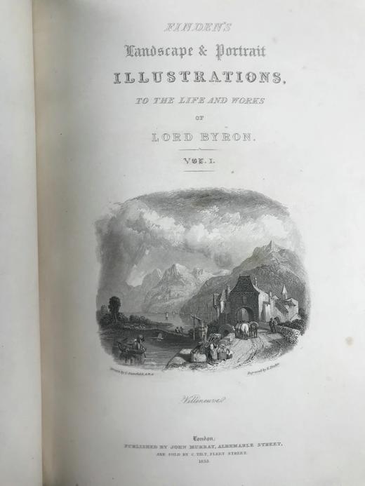 1835年 芬登版画集：拜伦生平与作品（全3卷） 百余幅版画插图 全真皮精装18开 商品图3