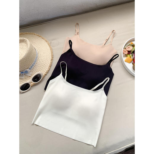 <曾小咸推荐>纯色无痕内衣短款长款吊带 商品图2
