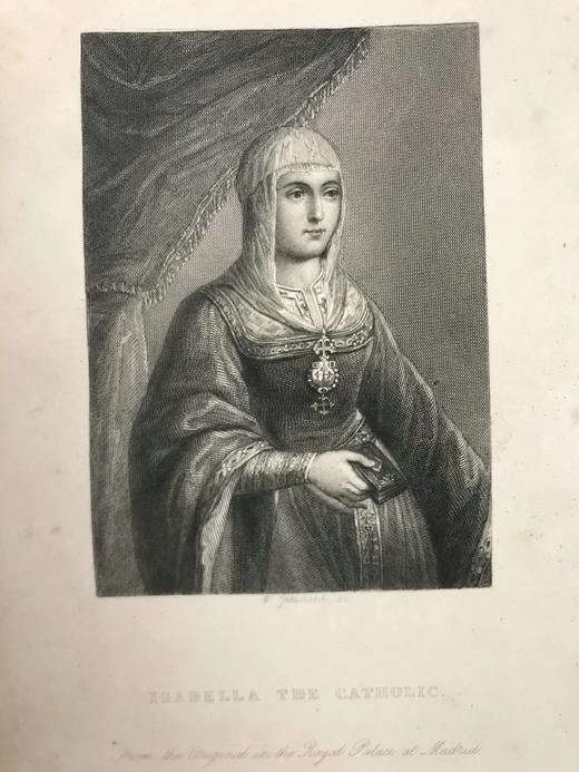 1842年 普雷斯科特《斐迪南与伊莎贝拉统治史》（全3卷） 配版画肖像插图 真皮精装18开 商品图4