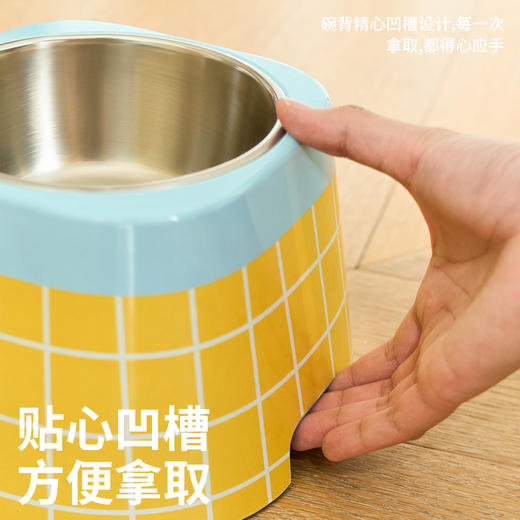 复古宠物金属碗（华夫格)（条纹） -B（包邮） 商品图4
