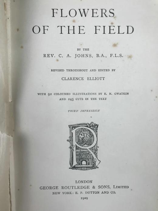 1909年 野外花卉图鉴 92幅彩色245幅黑白插图 漆布精装32开 商品图2