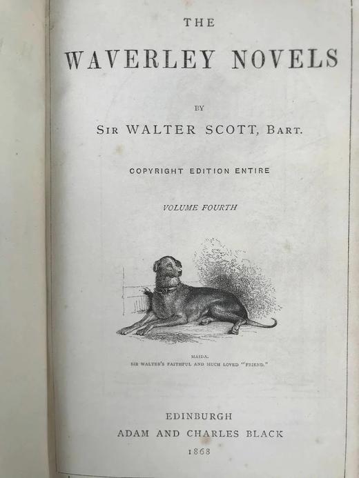 1867-1868年 司各特《威弗利小说集》（全4卷） 真皮精装大32开 商品图9