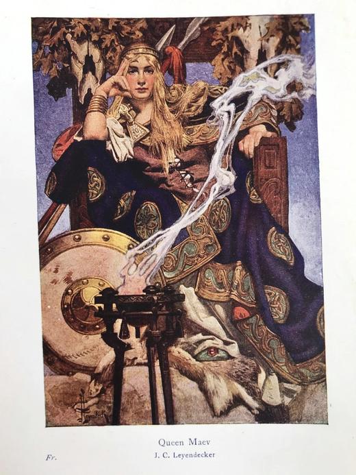 1927年 凯尔特神话与传说 46幅插图 漆布精装大32开 商品图2