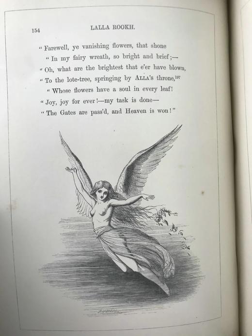 1868年 托马斯·摩尔《拉拉·露哈》 约翰·坦尼尔69幅插图 漆布精装18开 商品图5