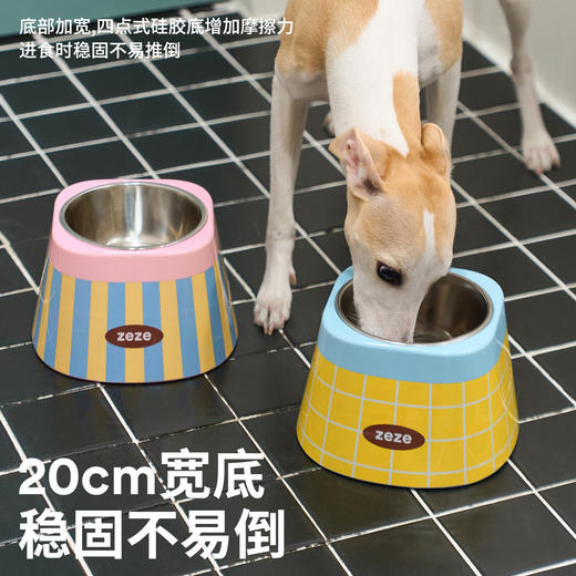 复古宠物金属碗（华夫格)（条纹） -B（包邮） 商品图5