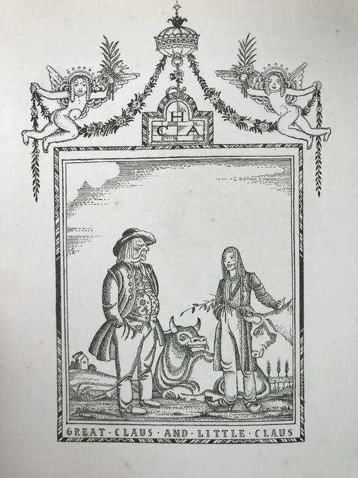 约1920年代 安徒生童话 丹麦怪杰凯·尼尔森12幅彩色手工贴图 精装大16开 商品图14