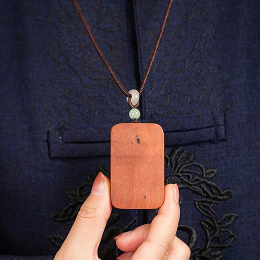 天然雷击枣木圆角无事牌正能量吊坠 商品图4