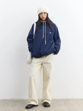 步履不停/5D15115C/双面穿摇粒绒刺绣Logo卫衣