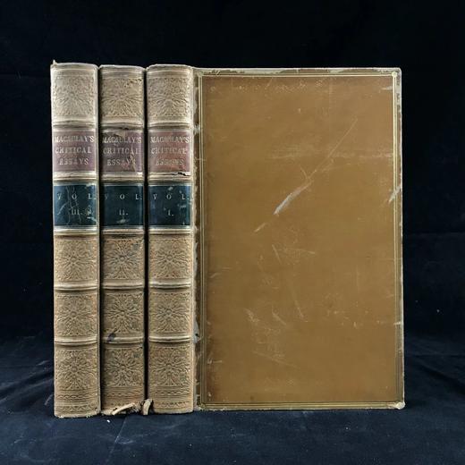1848年 麦考莱勋爵《评论与历史随笔集》（全3卷） 全真皮精装大32开 商品图0